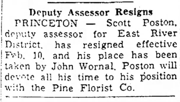 Scott M. Poston, resigns as Deputy Assessor