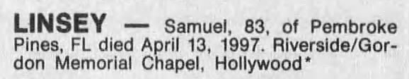 obituary 13 Apr 1997