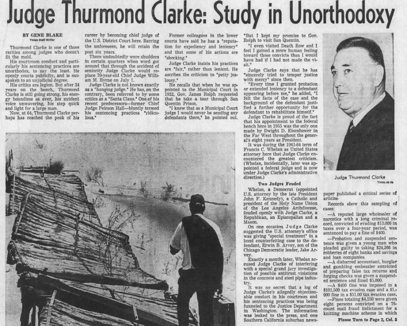 Judge Thurmond Clarke: Study in unorthodoxy