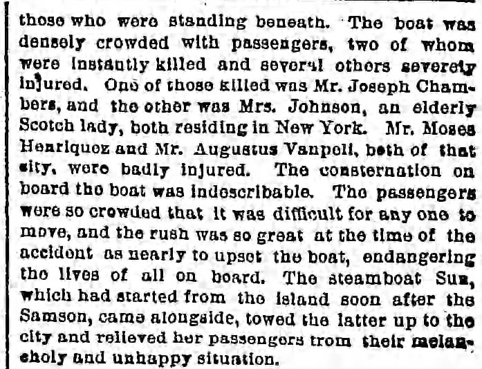 Toombs, Samuel S article about sinking of Samson page two June 17, 1888