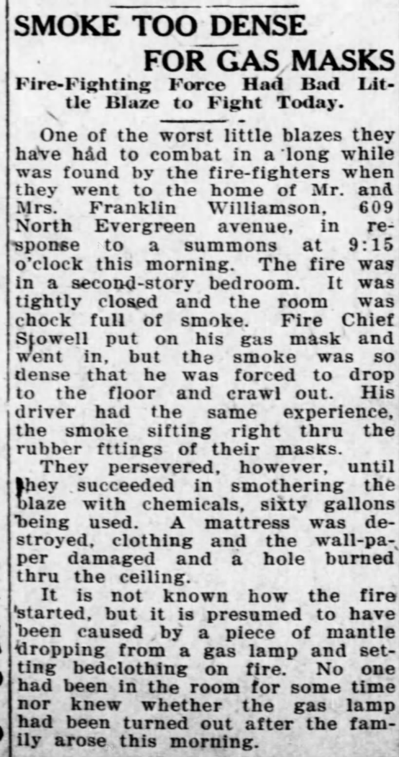 4 May 1920 Williamson House Fire