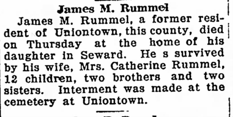Obituary - Rummel, James M