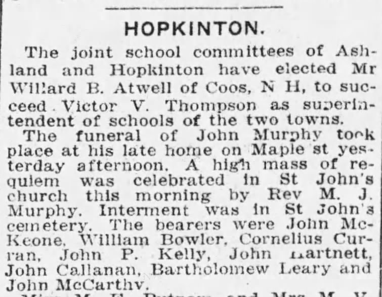 Obituary - Murphy, John