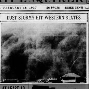 1937 dust storms hit western states
