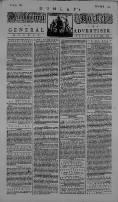 Dunlap and Claypoole's American Daily Advertiser from Philadelphia, Pennsylvania • 1