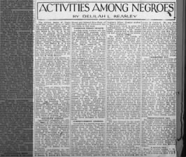 ACTIVITIES AMONG NEGROES BY DELILAH L. BEASLEY
