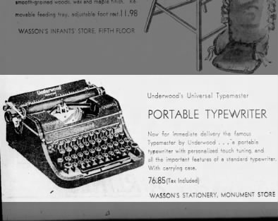 The Underwood Portable Typemaster, June 1, 1948.