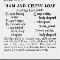 Ham and Celery Loaf