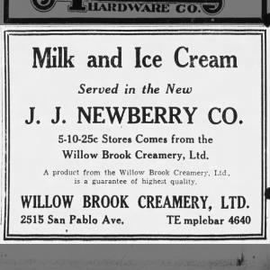 Willow Brook milk and ice cream served at new J.J. Newberry's