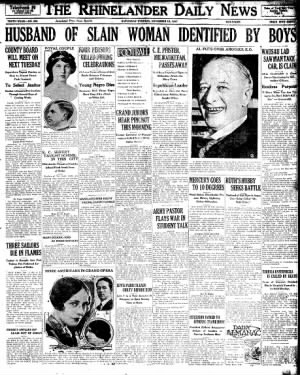 The Rhinelander Daily News from Rhinelander, Wisconsin • Page 1