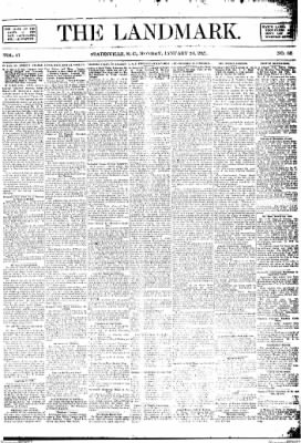Statesville Record And Landmark from Statesville, North Carolina on January 24, 1921 · Page 1