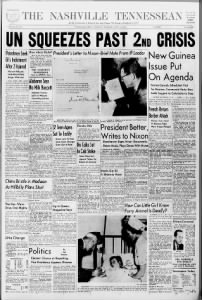 Tennessean Front Page 10/4/1955