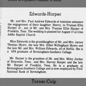 Engagement: Edwards - Harper