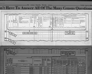 Newspaper publishes example of a 1950 census form