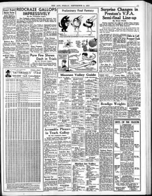 The Age from Melbourne, Victoria, Australia on September 9, 1955 