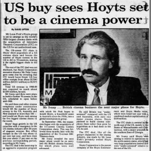Hoyts takeover of SBC and Cinema Centers in the USA