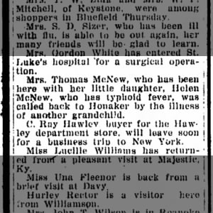 mrs thomas mckew 1925