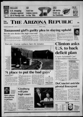 Arizona Republic from Phoenix, Arizona on August 4, 1993 · Page 1