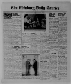 The Edinburg Daily Courier from Edinburg, Indiana • Page 1