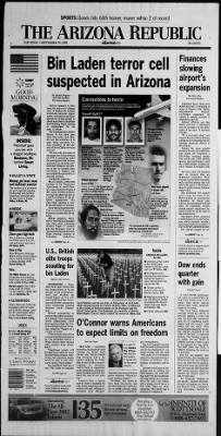 Arizona Republic from Phoenix, Arizona on September 29, 2001 · Page 1