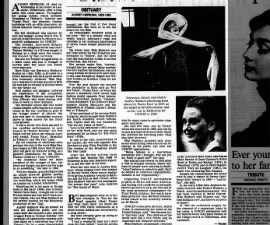 Audrey Hepburn’s obituary after her death on 20 January 1993