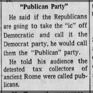 Truman, 1956, Publican Party