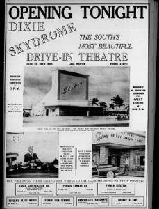 Dixie Skydrome drive-in theatre
