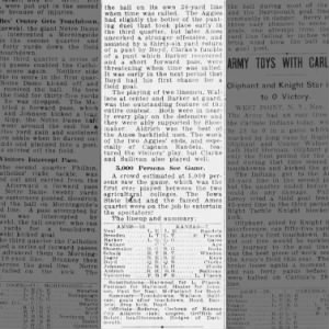 1917 Iowa State Football vs. Kansas State - Recap Page Two Part Two