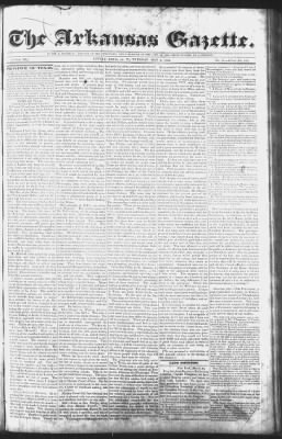 The Arkansas Gazette from Arkansas Post, Arkansas • Page 1
