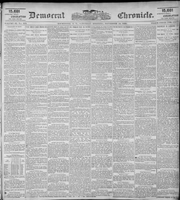 Democrat and Chronicle from Rochester, New York on November 24, 1888 · Page 1