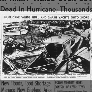 Damage to Massachusetts coast from 1938 hurricane