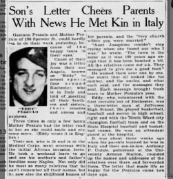 Son's letter cheers parents with news he met kin in Italy: 1944
