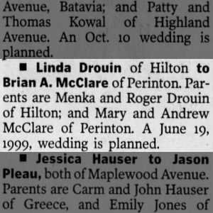 Engagement- Drouin / McClare (D&C, page 133)
