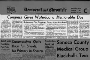 1966: Congress proclaims Waterloo, New York, birthplace of Memorial Day