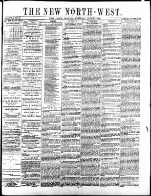 The New North-West from Deer Lodge, Montana on June 22, 1872 · Page 1