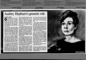 Former US President, Jimmy Carter, remembers Hepburn after her death in 1993