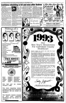 The Galveston Daily News from Galveston, Texas on December 27, 1992 · Page 12