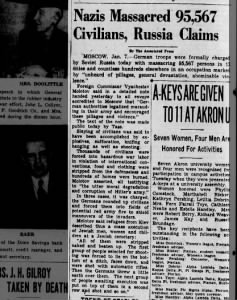 Nazis Massacred 95,567 Civilians, Russia Claims