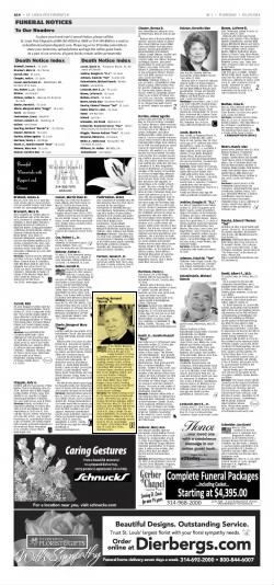 Bernie Geerling obituary in 29 May 2014 St. Louis Post-Dispatch - 0
