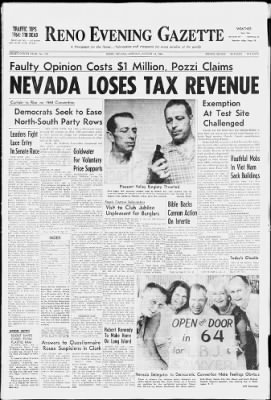 Reno Gazette-Journal from Reno, Nevada on August 24, 1964 · Page 1