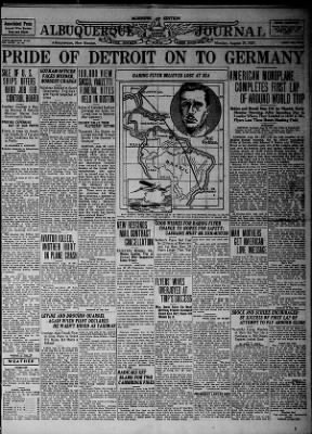Albuquerque Journal from Albuquerque, New Mexico on August 29, 1927 · Page 1