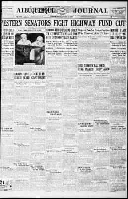 Albuquerque Journal from Albuquerque, New Mexico on December 1, 1937 · Page 1
