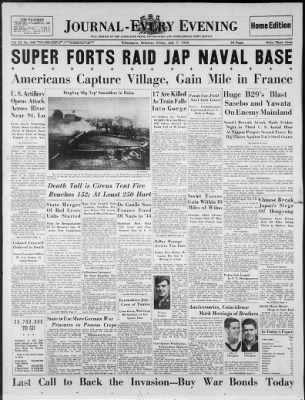 The News Journal from Wilmington, Delaware on July 7, 1944 · Page 1