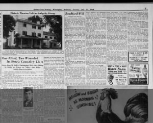 Dunleith: history of the Bradford family continues new journal pg. 10; 7.11.1944