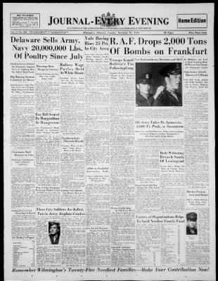 The News Journal from Wilmington, Delaware on December 21, 1943 · Page 1