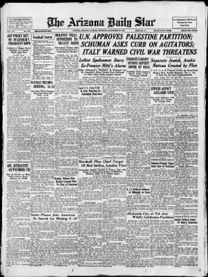 Arizona Daily Star from Tucson, Arizona on November 30, 1947 · Page 1