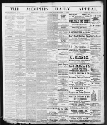 Memphis Daily Appeal from Memphis, Tennessee on September 1, 1878 · Page 1