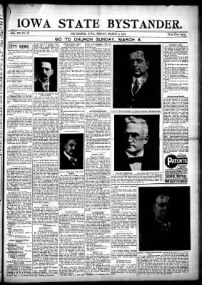 The Bystander from Des Moines, Iowa on March 6, 1914 · Page 1