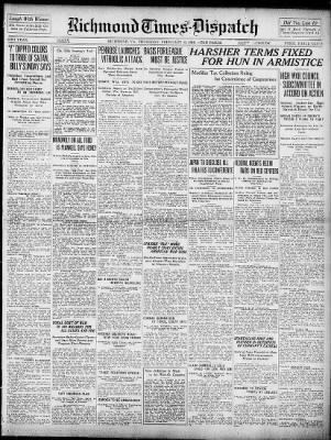 Richmond Times-Dispatch from Richmond, Virginia on February 13, 1919 · Page 1
