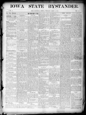 The Bystander from Des Moines, Iowa on May 3, 1895 · Page 1